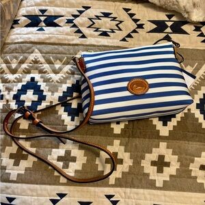 Dooney & Bourke Blue and White Crossbody Bag Pouchette